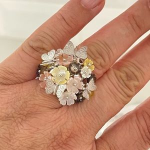 925 Sterling Silver Handmade Designer Pearl Ring